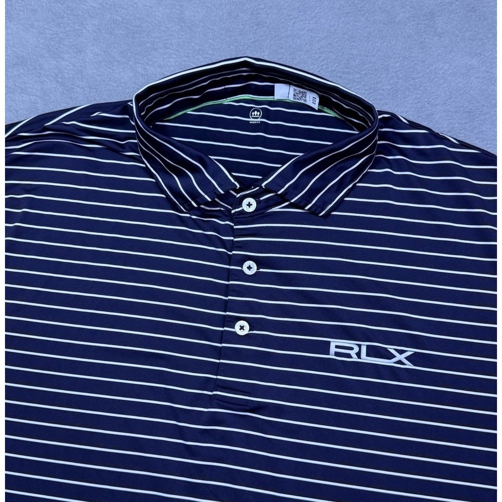 RLX Ralph Lauren Polo Shirt Mens XXL Navy Performance Golf Stretch Athleisure